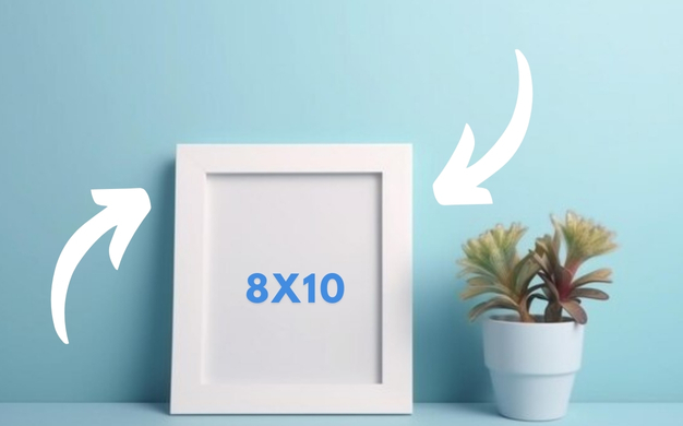 8x10 photo dimensions in inches, centimeters, millimeters, feet, and pixels