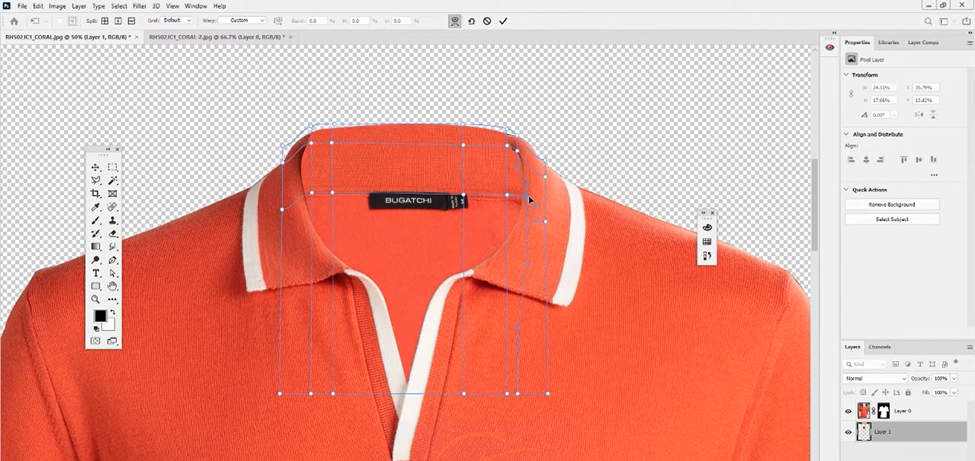 Attach the Inner Image with the T-Shirt Image